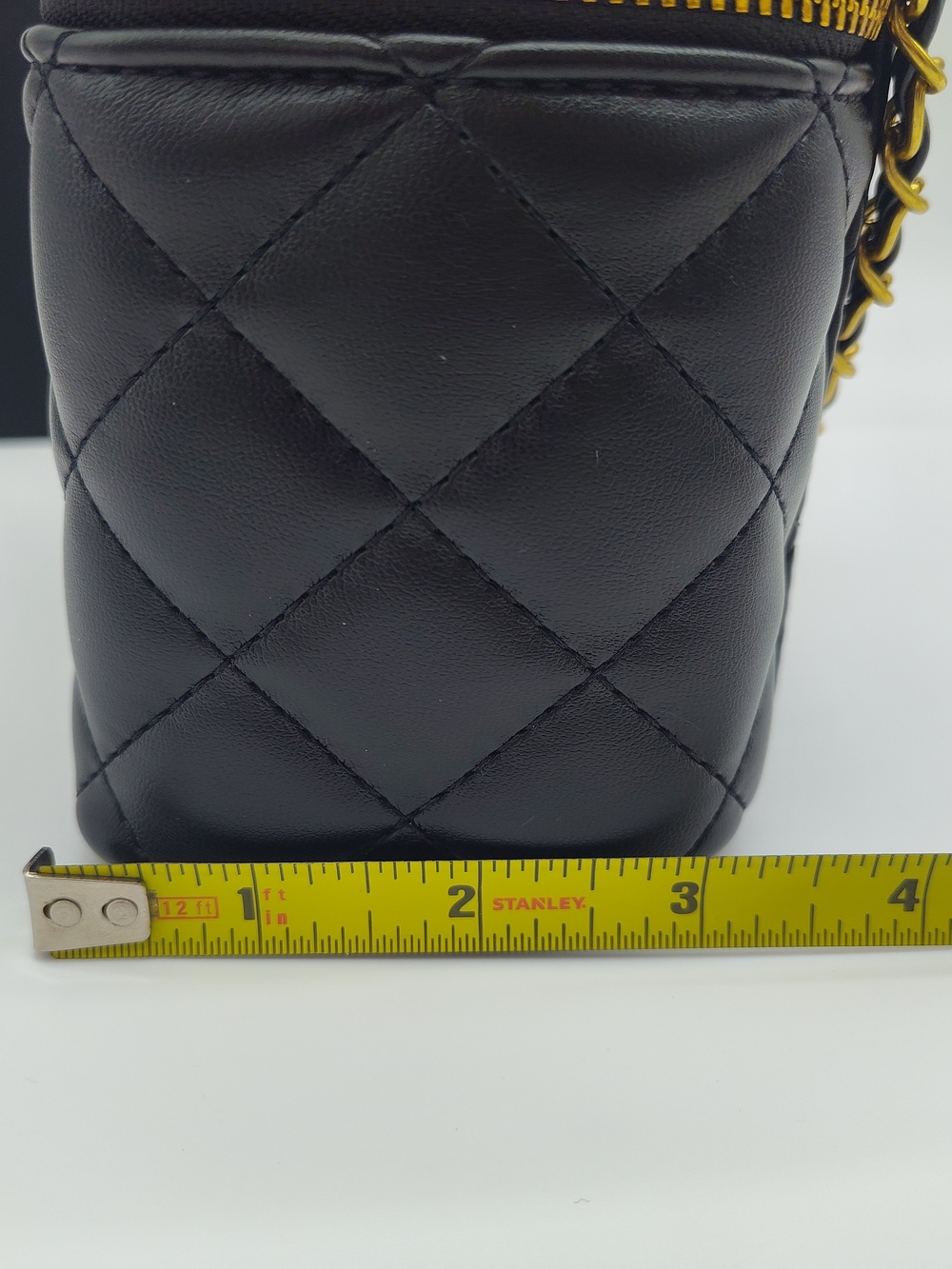 CHANEL Black Quilted Mini Vanity Bag with Gold Hardware - Picture 8 of 13